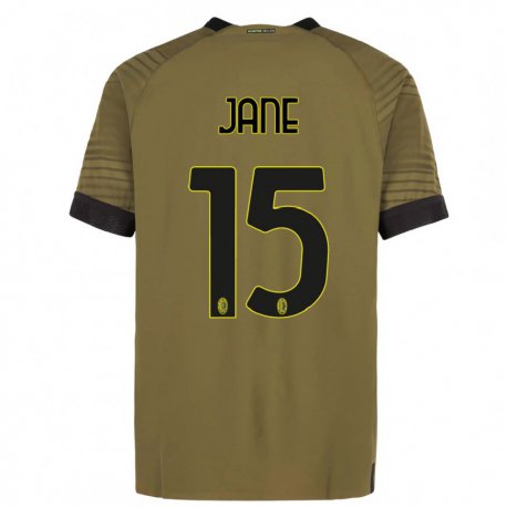 Kandiny Hombre Camiseta Refiloe Jane #15 Verde Oscuro Negro Equipación Tercera 2022/23 La Camisa Chile