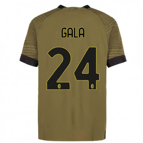 Kandiny Hombre Camiseta Antonio Gala #24 Verde Oscuro Negro Equipación Tercera 2022/23 La Camisa Chile