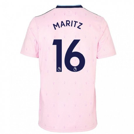Kandiny Hombre Camiseta Noelle Maritz #16 Rosa Azul Marino Equipación Tercera 2022/23 La Camisa Chile
