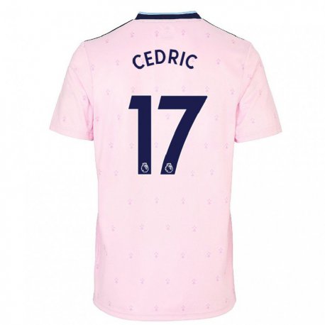 Kandiny Hombre Camiseta Cedric Soares #17 Rosa Azul Marino Equipación Tercera 2022/23 La Camisa Chile