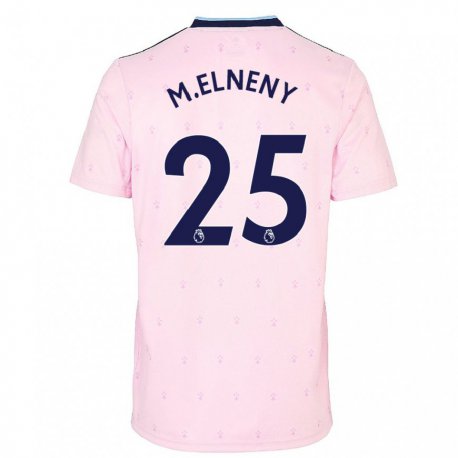 Kandiny Hombre Camiseta Mohamed Elneny #25 Rosa Azul Marino Equipación Tercera 2022/23 La Camisa Chile