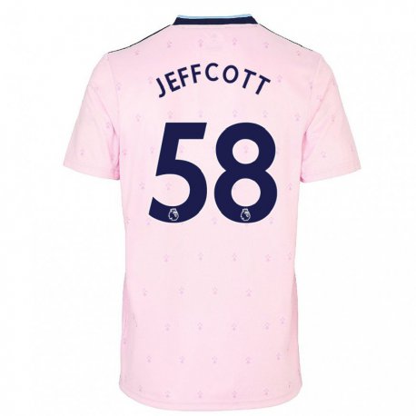 Kandiny Hombre Camiseta Henry Jeffcott #58 Rosa Azul Marino Equipación Tercera 2022/23 La Camisa Chile