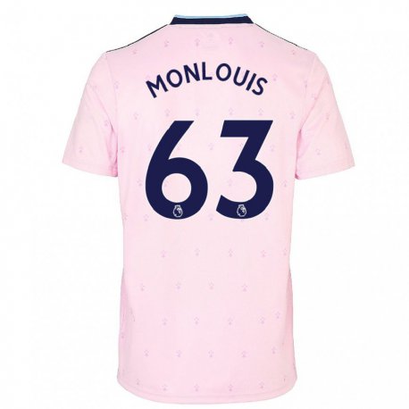 Kandiny Hombre Camiseta Zane Monlouis #63 Rosa Azul Marino Equipación Tercera 2022/23 La Camisa Chile
