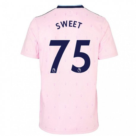 Kandiny Hombre Camiseta James Sweet #75 Rosa Azul Marino Equipación Tercera 2022/23 La Camisa Chile