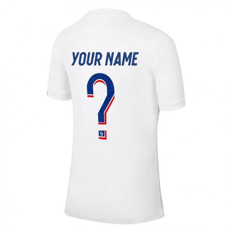 Kandiny Hombre Camiseta Su Nombre #0 Azul Blanco Equipación Tercera 2022/23 La Camisa Chile