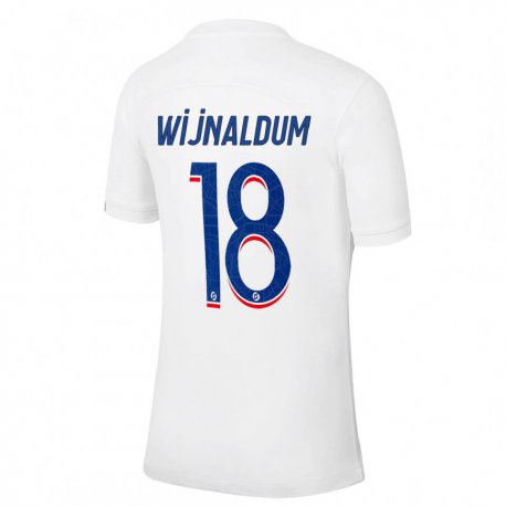 Kandiny Hombre Camiseta Georginio Wijnaldum #18 Azul Blanco Equipación Tercera 2022/23 La Camisa Chile