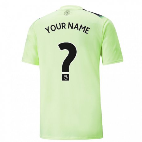 Kandiny Hombre Camiseta Su Nombre #0 Verde Gris Oscuro Equipación Tercera 2022/23 La Camisa Chile