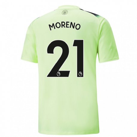 Kandiny Hombre Camiseta Marlos Moreno #21 Verde Gris Oscuro Equipación Tercera 2022/23 La Camisa Chile