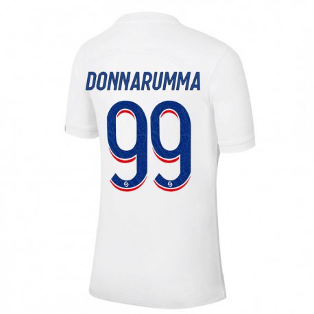Kandiny Hombre Camiseta Gianluigi Donnarumma #99 Azul Blanco Equipación Tercera 2022/23 La Camisa Chile