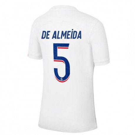 Kandiny Hombre Camiseta Elisa De Almeida #5 Azul Blanco Equipación Tercera 2022/23 La Camisa Chile