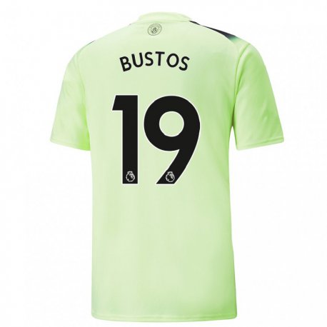 Kandiny Hombre Camiseta Nahuel Bustos #19 Verde Gris Oscuro Equipación Tercera 2022/23 La Camisa Chile