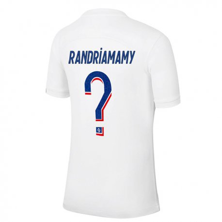 Kandiny Hombre Camiseta Mathyas Randriamamy #0 Azul Blanco Equipación Tercera 2022/23 La Camisa Chile
