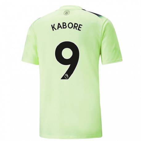Kandiny Hombre Camiseta Issa Kabore #9 Verde Gris Oscuro Equipación Tercera 2022/23 La Camisa Chile