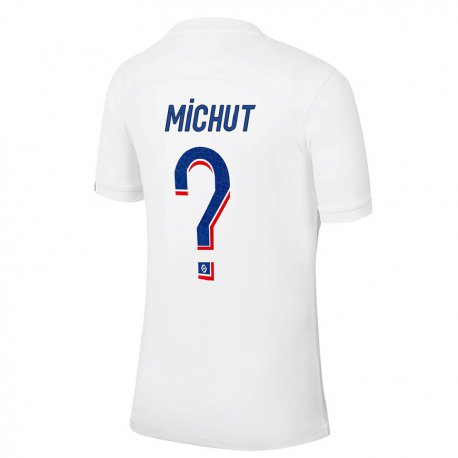 Kandiny Hombre Camiseta Edouard Michut #0 Azul Blanco Equipación Tercera 2022/23 La Camisa Chile