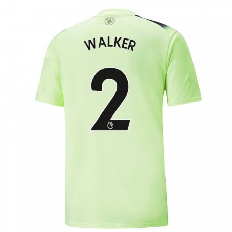 Kandiny Hombre Camiseta Kyle Walker #2 Verde Gris Oscuro Equipación Tercera 2022/23 La Camisa Chile