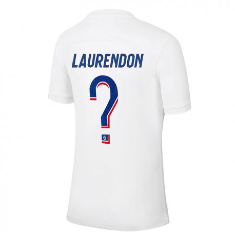 Kandiny Hombre Camiseta Bilal Laurendon #0 Azul Blanco Equipación Tercera 2022/23 La Camisa Chile