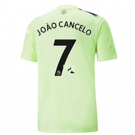 Kandiny Hombre Camiseta Joao Cancelo #7 Verde Gris Oscuro Equipación Tercera 2022/23 La Camisa Chile