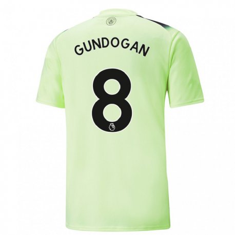 Kandiny Hombre Camiseta Ilkay Gundogan #8 Verde Gris Oscuro Equipación Tercera 2022/23 La Camisa Chile
