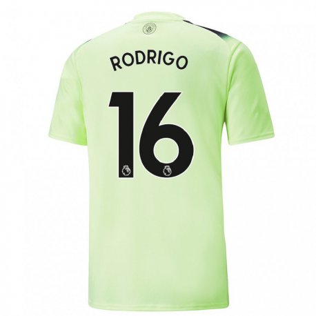 Kandiny Hombre Camiseta Rodrigo Hernandez #16 Verde Gris Oscuro Equipación Tercera 2022/23 La Camisa Chile