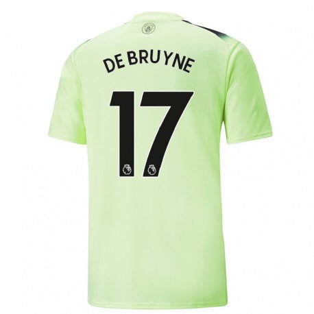 Kandiny Hombre Camiseta Kevin De Bruyne #17 Verde Gris Oscuro Equipación Tercera 2022/23 La Camisa Chile