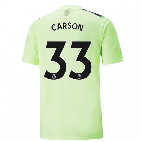 Kandiny Hombre Camiseta Scott Carson #33 Verde Gris Oscuro Equipación Tercera 2022/23 La Camisa Chile