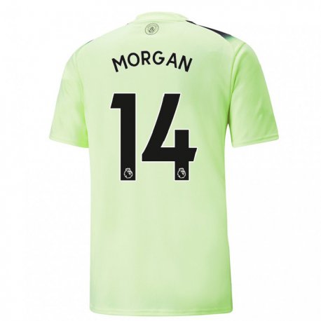 Kandiny Hombre Camiseta Esme Morgan #14 Verde Gris Oscuro Equipación Tercera 2022/23 La Camisa Chile