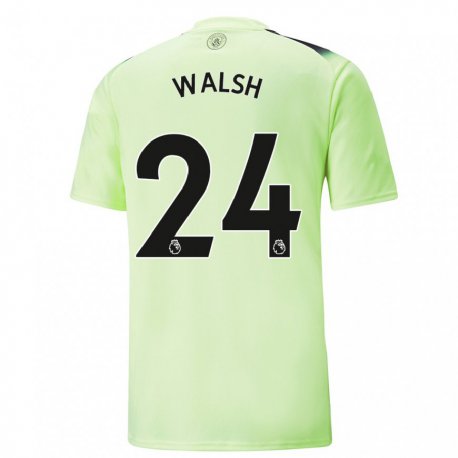 Kandiny Hombre Camiseta Keira Walsh #24 Verde Gris Oscuro Equipación Tercera 2022/23 La Camisa Chile