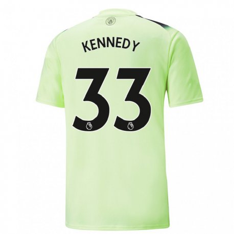 Kandiny Hombre Camiseta Alanna Kennedy #33 Verde Gris Oscuro Equipación Tercera 2022/23 La Camisa Chile