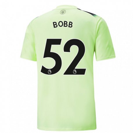 Kandiny Hombre Camiseta Oscar Bobb #52 Verde Gris Oscuro Equipación Tercera 2022/23 La Camisa Chile