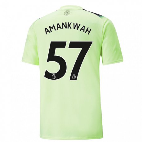 Kandiny Hombre Camiseta Yeboah Amankwah #57 Verde Gris Oscuro Equipación Tercera 2022/23 La Camisa Chile
