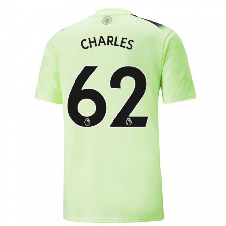 Kandiny Hombre Camiseta Shea Charles #62 Verde Gris Oscuro Equipación Tercera 2022/23 La Camisa Chile