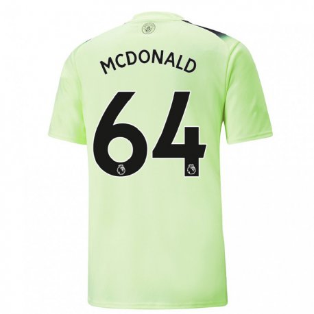 Kandiny Hombre Camiseta Rowan Mcdonald #64 Verde Gris Oscuro Equipación Tercera 2022/23 La Camisa Chile