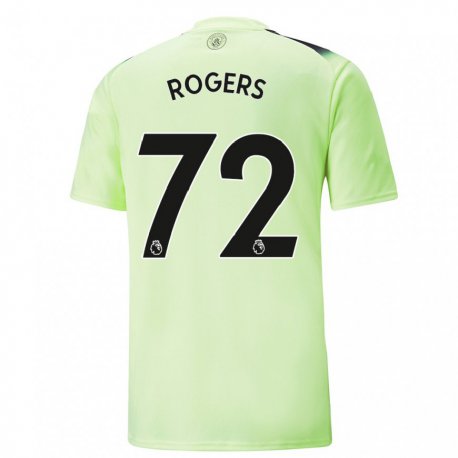 Kandiny Hombre Camiseta Morgan Rogers #72 Verde Gris Oscuro Equipación Tercera 2022/23 La Camisa Chile