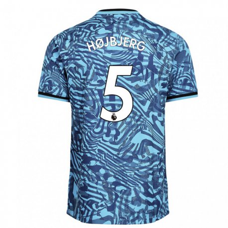 Kandiny Hombre Camiseta Pierre Emile Hojbjerg #5 Azul Azul Marino Equipación Tercera 2022/23 La Camisa Chile