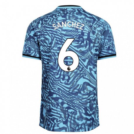 Kandiny Hombre Camiseta Davinson Sanchez #6 Azul Azul Marino Equipación Tercera 2022/23 La Camisa Chile