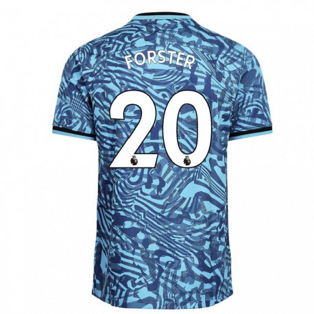 Kandiny Hombre Camiseta Fraser Forster #20 Azul Azul Marino Equipación Tercera 2022/23 La Camisa Chile