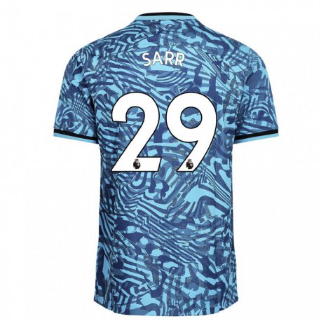 Kandiny Hombre Camiseta Pape Matar Sarr #29 Azul Azul Marino Equipación Tercera 2022/23 La Camisa Chile