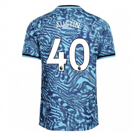 Kandiny Hombre Camiseta Brandon Austin #40 Azul Azul Marino Equipación Tercera 2022/23 La Camisa Chile