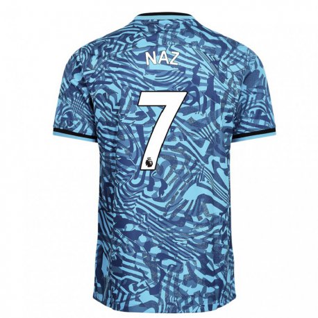 Kandiny Hombre Camiseta Jessica Naz #7 Azul Azul Marino Equipación Tercera 2022/23 La Camisa Chile