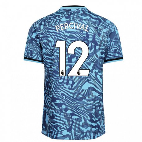 Kandiny Hombre Camiseta Ria Percival #12 Azul Azul Marino Equipación Tercera 2022/23 La Camisa Chile