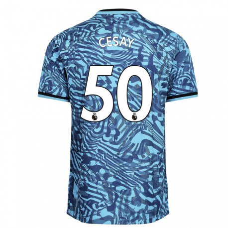 Kandiny Hombre Camiseta Kallum Cesay #50 Azul Azul Marino Equipación Tercera 2022/23 La Camisa Chile