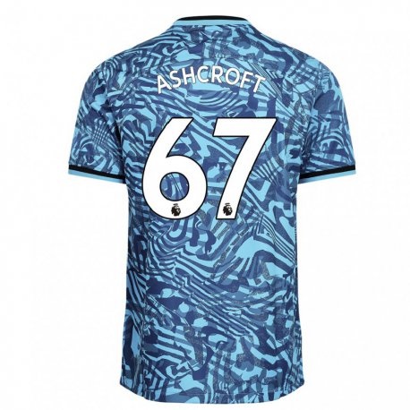Kandiny Hombre Camiseta Tyrell Ashcroft #67 Azul Azul Marino Equipación Tercera 2022/23 La Camisa Chile