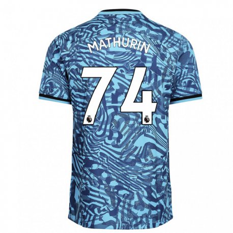 Kandiny Hombre Camiseta Roshaun Mathurin #74 Azul Azul Marino Equipación Tercera 2022/23 La Camisa Chile