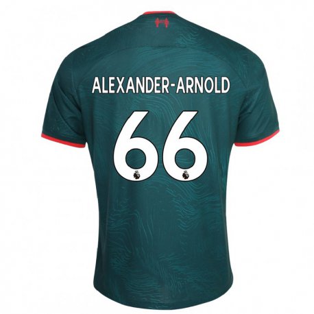 Kandiny Mujer Camiseta Trent Alexander-arnold #66 Verde Oscuro Equipación Tercera 2022/23 La Camisa Chile