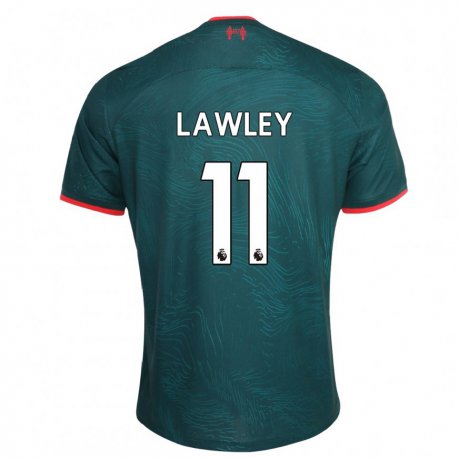 Kandiny Mujer Camiseta Melissa Lawley #11 Verde Oscuro Equipación Tercera 2022/23 La Camisa Chile