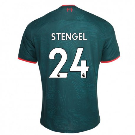 Kandiny Mujer Camiseta Katie Stengel #24 Verde Oscuro Equipación Tercera 2022/23 La Camisa Chile