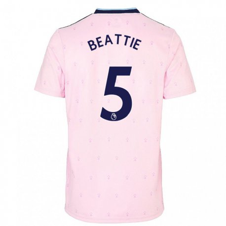 Kandiny Mujer Camiseta Jen Beattie #5 Rosa Azul Marino Equipación Tercera 2022/23 La Camisa Chile