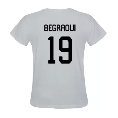 Hombre Yanis Begraoui #19 Blanca Camiseta La Camisa Chile