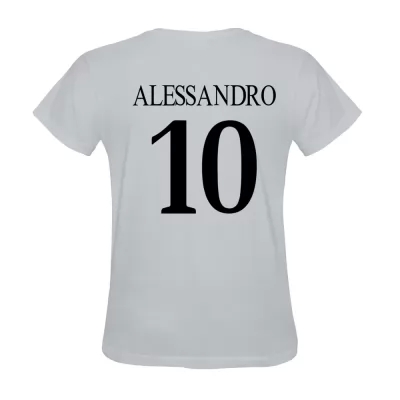 Hombre Danilo Alessandro #10 Blanca Camiseta La Camisa Chile