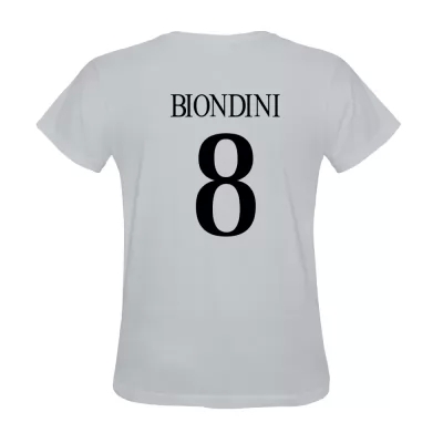 Hombre Davide Biondini #8 Blanca Camiseta La Camisa Chile